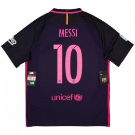 Barcelona Messi 10 2016-17 Retro Vieras - Jalkapallo Pelipaidat (S/S)