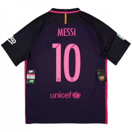 Barcelona Messi 10 2016-17 Retro Vieras - Jalkapallo Pelipaidat (S/S)