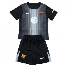 FC Barcelona Maalivahti Lasten Musta 2025-26 - Jalkapallo Pelipaidat (S/S)