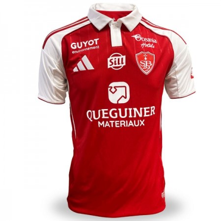 Stade Brestois Koti 2025-26 - Jalkapallo Pelipaidat (S/S)