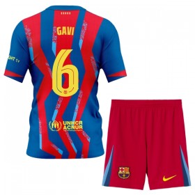 FC Barcelona Gavi 6 Lasten Neljäs 2025-26 - Jalkapallo Pelipaidat (S/S)