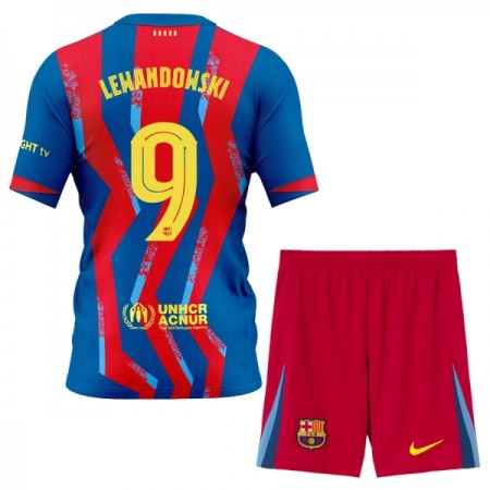 FC Barcelona Lewandowski 9 Lasten Neljäs 2025-26 - Jalkapallo Pelipaidat (S/S)