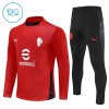 AC Milan Lasten Training Huppari Quarter-Zip Punainen 2025-26 AC Milan Lasten Training Huppari Quarter-Zip Punainen 2025-26