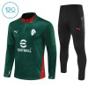 AC Milan Lasten Training Huppari Quarter-Zip Vihreä 2025-26 AC Milan Lasten Training Huppari Quarter-Zip Vihreä 2025-26