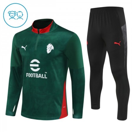 AC Milan Lasten Training Huppari Quarter-Zip Vihreä 2025-26 AC Milan Lasten Training Huppari Quarter-Zip Vihreä 2025-26