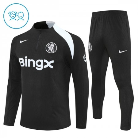 Chelsea Lasten Training Huppari Quarter-Zip Musta 2025-26 Chelsea Lasten Training Huppari Quarter-Zip Musta 2025-26