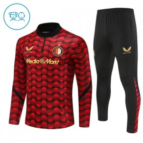 Feyenoord Rotterdam Lasten Training Huppari Quarter-Zip Punainen 2025-26