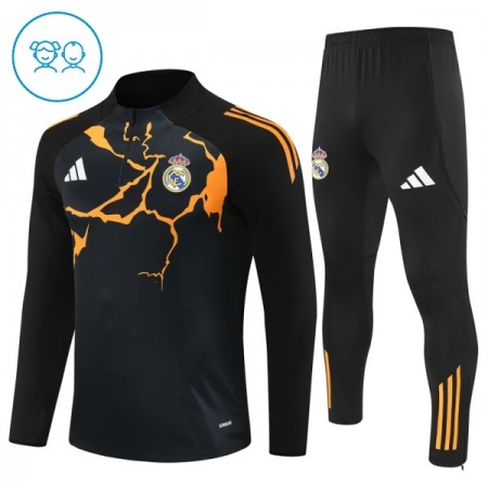 Real Madrid Lasten Training Huppari Quarter-Zip Musta 2025-26 Real Madrid Lasten Training Huppari Quarter-Zip Musta 2025-26