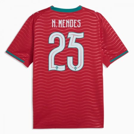 Portugali Nuno Mendes 25 Koti Mm-Kisat 2026 - Jalkapallo Pelipaidat (S/S) Portugali Nuno Mendes 25 Koti Mm-Kisat 2026 - Jalkapallo Pelipaidat (S/S)
