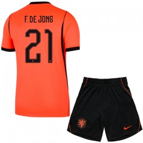 Alankomaat Frenkie de Jong 21 Lasten Koti Mm-Kisat 2026 - Jalkapallo Pelipaidat (S/S)