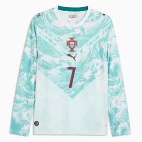 Portugali Ronaldo 7 Vieras Mm-Kisat 2026 - Jalkapallo Pelipaidat (L/S)
