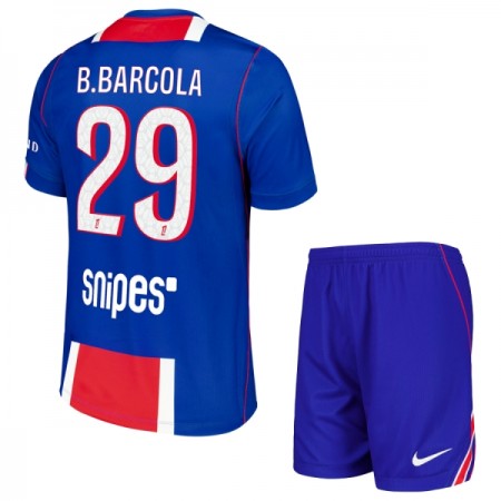 Paris Saint-Germain Bradley Barcola 29 Lasten Koti 2026-27 - Jalkapallo Pelipaidat (S/S)