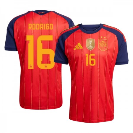 Espanja 2 Stars Rodrigo 16 Koti Mm-Kisat 2026 - Jalkapallo Pelipaidat (S/S) Espanja 2 Stars Rodrigo 16 Koti Mm-Kisat 2026 - Jalkapallo Pelipaidat (S/S)