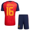 Espanja 2 Stars Rodrigo 16 Lasten Koti Mm-Kisat 2026 - Jalkapallo Pelipaidat (S/S) Espanja 2 Stars Rodrigo 16 Lasten Koti Mm-Kisat 2026 - Jalkapallo Pelipaidat (S/S)