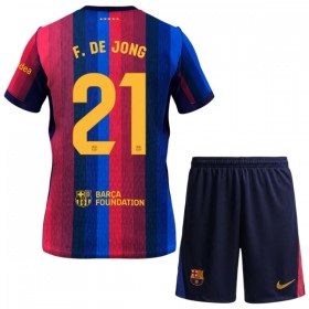 FC Barcelona Frenkie de Jong 21 Lasten Koti 2026-27 - Jalkapallo Pelipaidat (S/S)