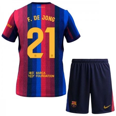 FC Barcelona Frenkie de Jong 21 Lasten Koti 2026-27 - Jalkapallo Pelipaidat (S/S)