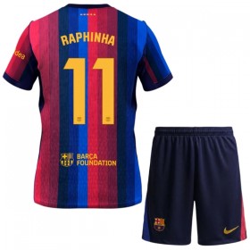 FC Barcelona Raphinha 11 Lasten Koti 2026-27 - Jalkapallo Pelipaidat (S/S)