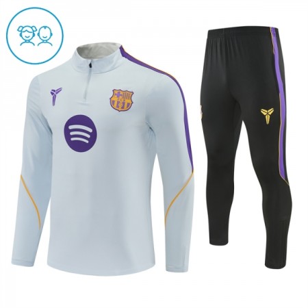 Barcelona Lasten Training Huppari Quarter-Zip Valkoinen 2026-27 Barcelona Lasten Training Huppari Quarter-Zip Valkoinen 2026-27