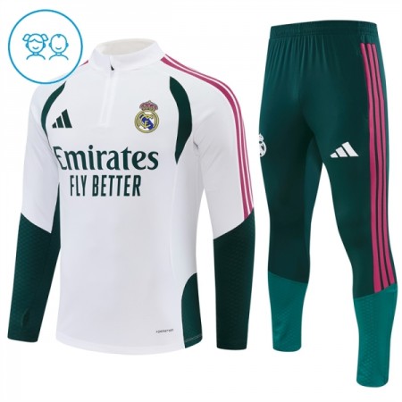 Real Madrid Lasten Training Huppari Quarter-Zip Valkoinen 2026-27 Real Madrid Lasten Training Huppari Quarter-Zip Valkoinen 2026-27