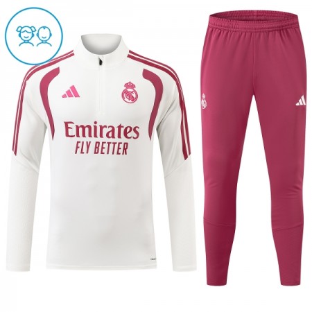 Real Madrid Lasten Training Huppari Quarter-Zip Valkoinen 2026-27 Real Madrid Lasten Training Huppari Quarter-Zip Valkoinen 2026-27