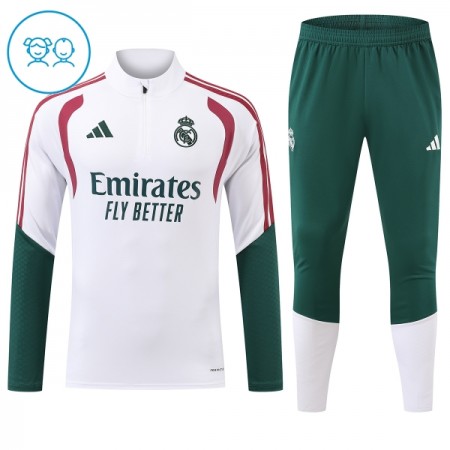 Real Madrid Lasten Training Huppari Quarter-Zip Valkoinen 2026-27 Real Madrid Lasten Training Huppari Quarter-Zip Valkoinen 2026-27